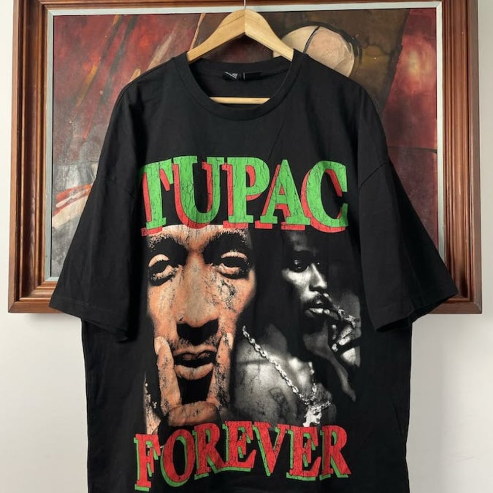 2pac Tupac Shakur Rap Streetwear Oversize Tee Hype Hypebeast